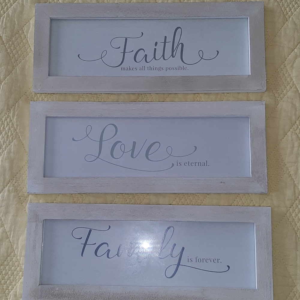 Faith Love Family Framed Decor Set
